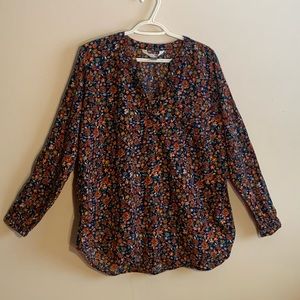 Old Navy Blue Floral Tunic Size XL